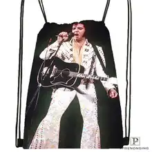 Изготовленный На Заказ Элвис-presley-походная сумка на шнурке милый детский Ранец(черный цвет(вид сзади) 31x40 см#2018611-211