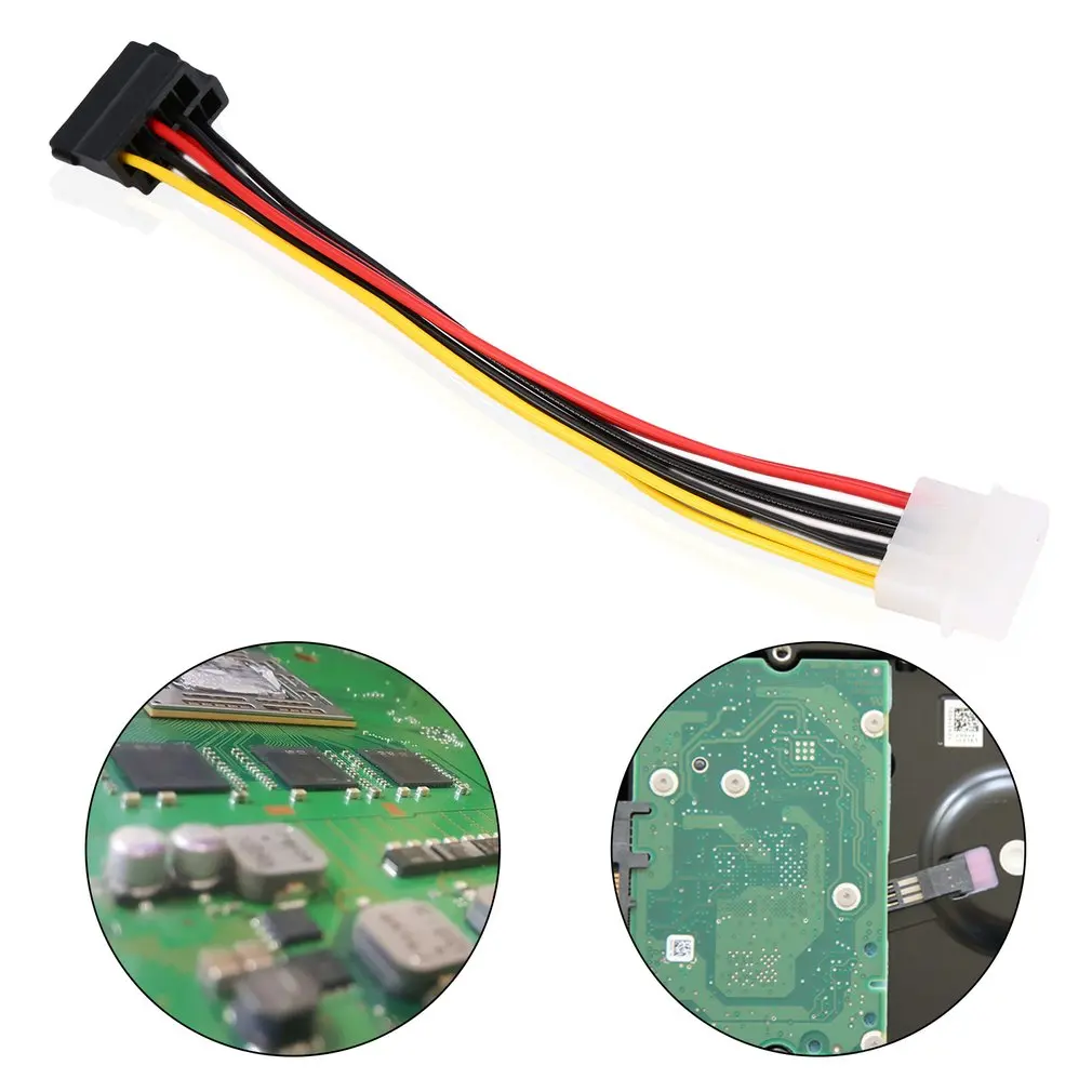 Кабель адаптер питания 4 контактный IDE Molex на 15 серийный ATA SATA|Компьютерные кабели