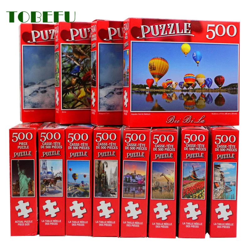500 Pieces Puzzle Jigsaw Piece Edition for Kids Adult Puzzles Educational Game 