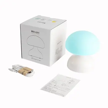 

ICOCO 1pc USB Rechargeable Battery Cute Cartoon Silicone Mushroom LED Night Light Table Lamp for Home Bedroom Decor Gift for Kid