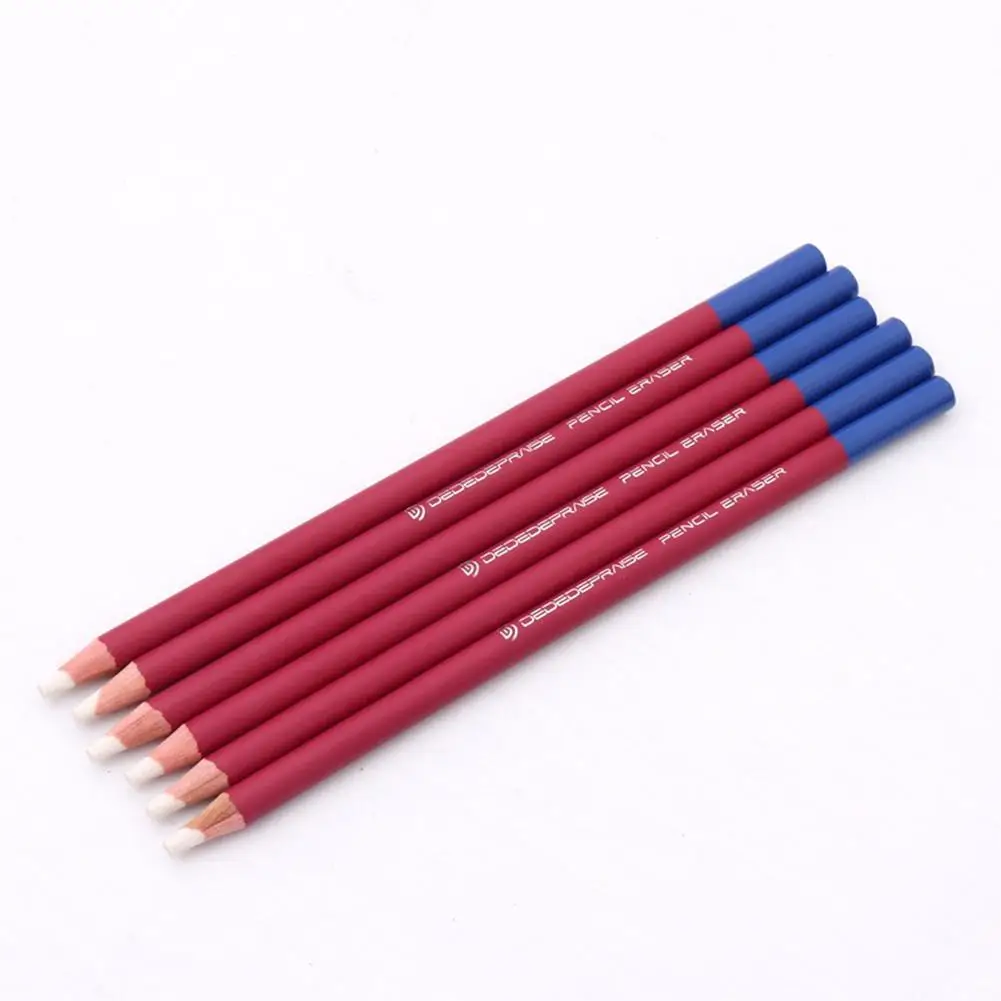 6PCS Artist Eraser Pencils Sketch Pencil Eraser Drawing Pen-Style Erasers  Ideal for Artist Beginners Home School Office