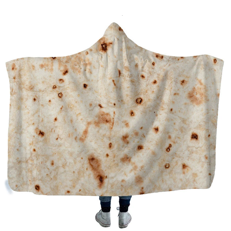 Супер мягкое одеяло с капюшоном Burrito, домашнее повседневное теплое одеяло для взрослых, детское одеяло для дивана, кровати, колена