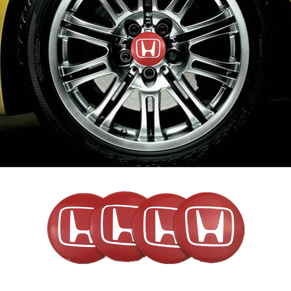 

4pcs 56mm Car styling Tire Wheel Center hub Caps covers Sticker For Honda Mugen Power Civic Accord CRV Hrv Jazz Emblem