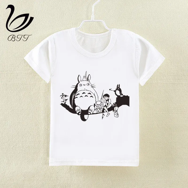 Miyazaki Hayao Kawaii Totoro/футболка с японским аниме новая футболка с принтом летние топы с короткими рукавами и круглым вырезом, Детская Повседневная футболка