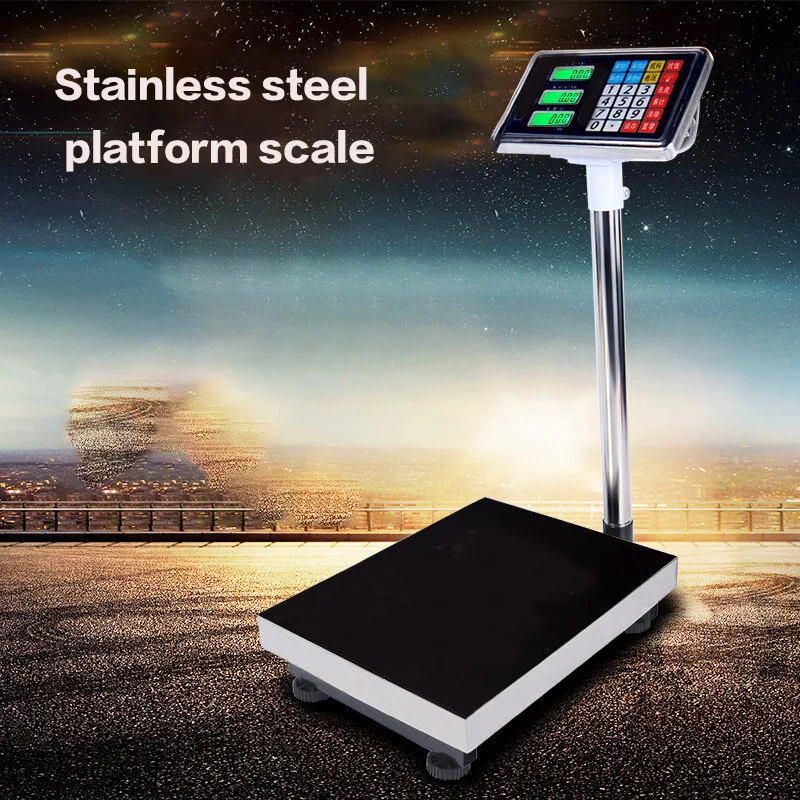 

Stainless Steel Electronic Valuation Scale Commercial Platform Scale Said Weighing Scale Gym Electronic Scale