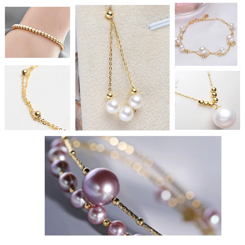 18k gold beads (5)