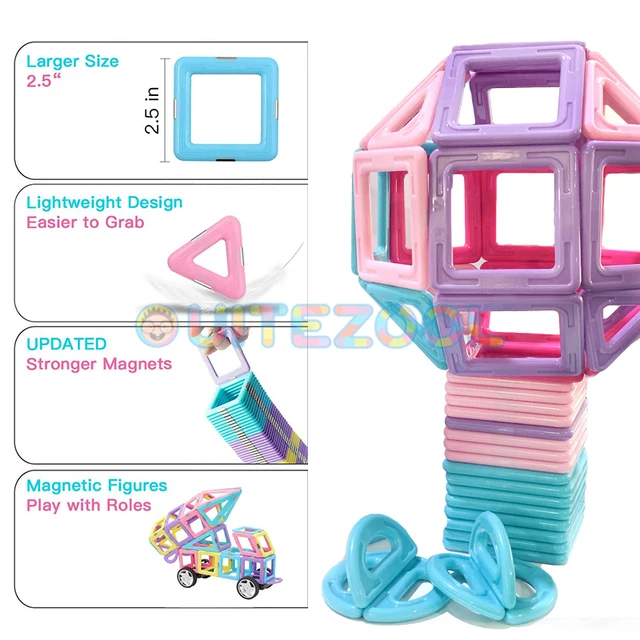 Big Size Magnetic Designer Construction Set Model & Building Toy Magnets Magnetic Blocks Educational Toys For Children 4