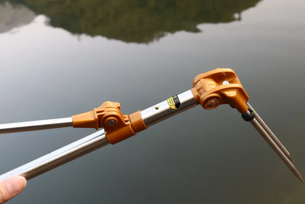 Equipamento de pesca, suporte telescópico para varas de pesca, dobrável em aço inoxidável, suporte para vara de pesca manual, novo, 2018 m, 1.5m, 1.7m, 2.1m