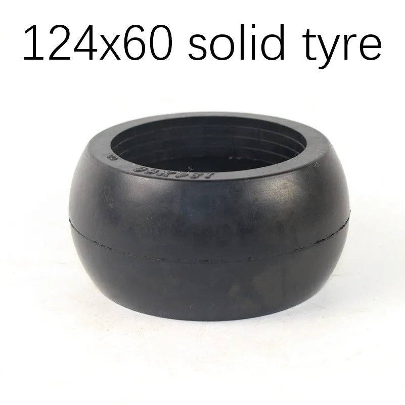 Good Reputation 124x60 Non- Pneumatic Tire Solid Tyre 124*60 Explosion-proof Tyre for Electric Scooter, Trolley, Baby Carriage