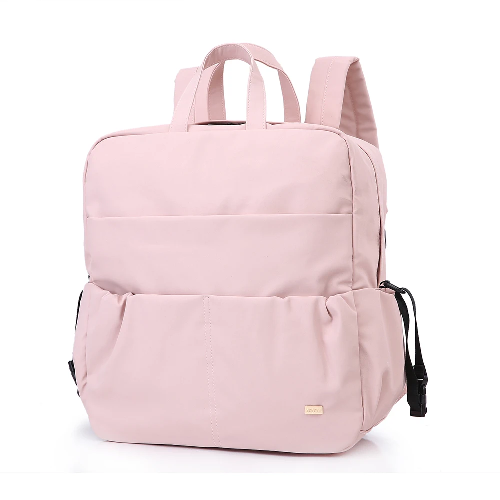 Large Capacity Diaper Backpack For Newborn Baby Waterproof Pink Cute ...