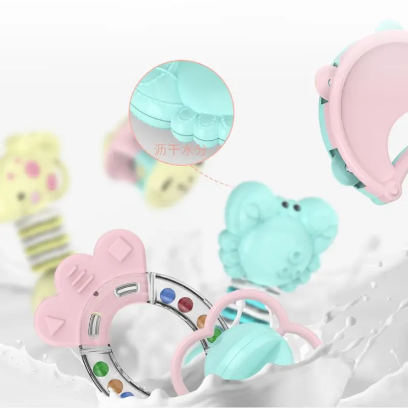 Младенческая Детская погремушка-грызунок шейкер Grab Spin Kid BPA Free детская погремушка-прорезатель для зубов набор игрушек P31B