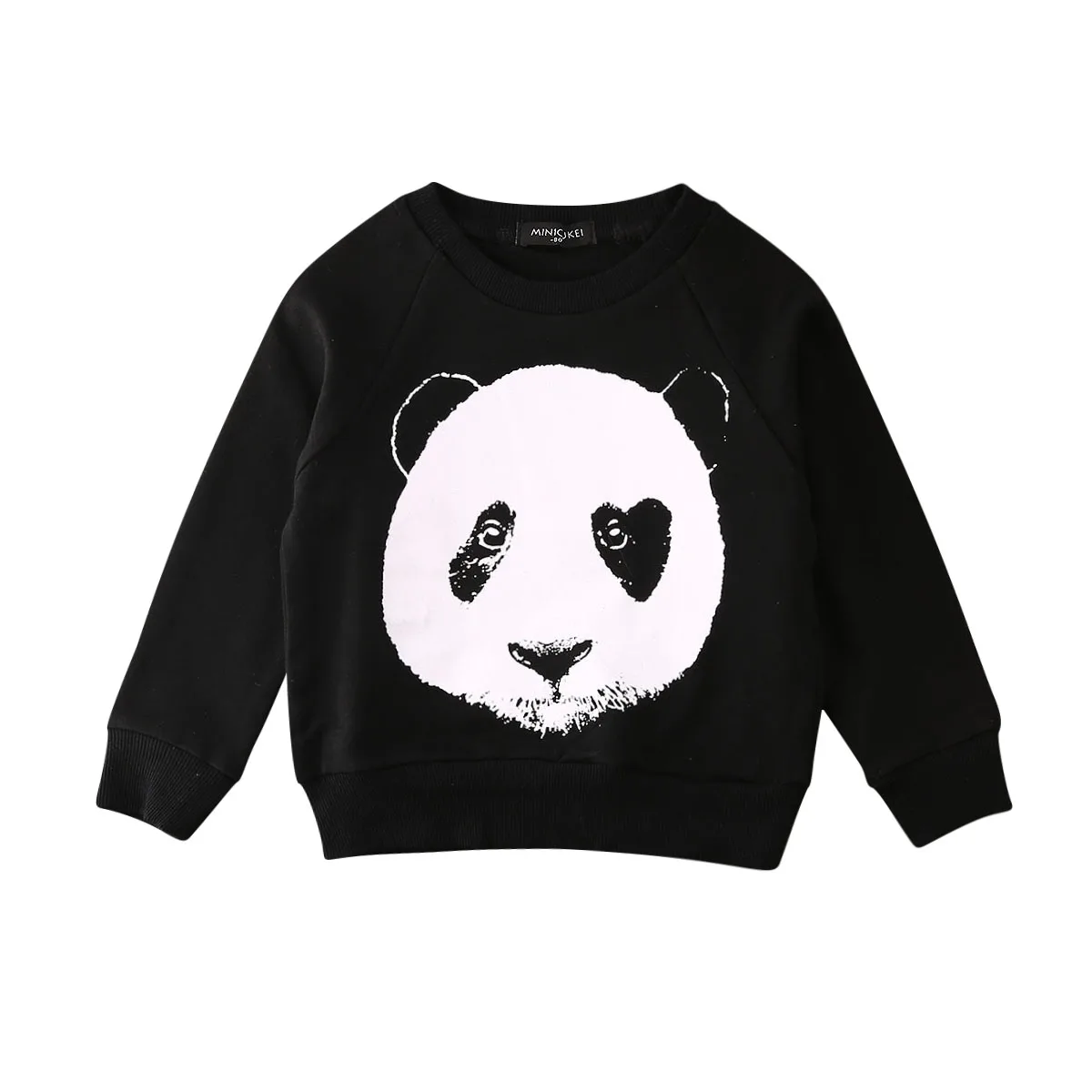 От 1 до 6 лет свитер для маленьких мальчиков и девочек, топы, футболка с длинными рукавами, хлопковый пуловер с принтом с героями мультфильмов, топы, футболки - Цвет: Черный