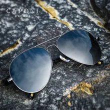 CAPONI, Винтажные Солнцезащитные очки пилота, мужские поляризованные солнцезащитные очки для рыбалки, мужские обесцвечивающиеся, классические, брендовые, дизайнерские, солнцезащитные очки, UV400 CP3025