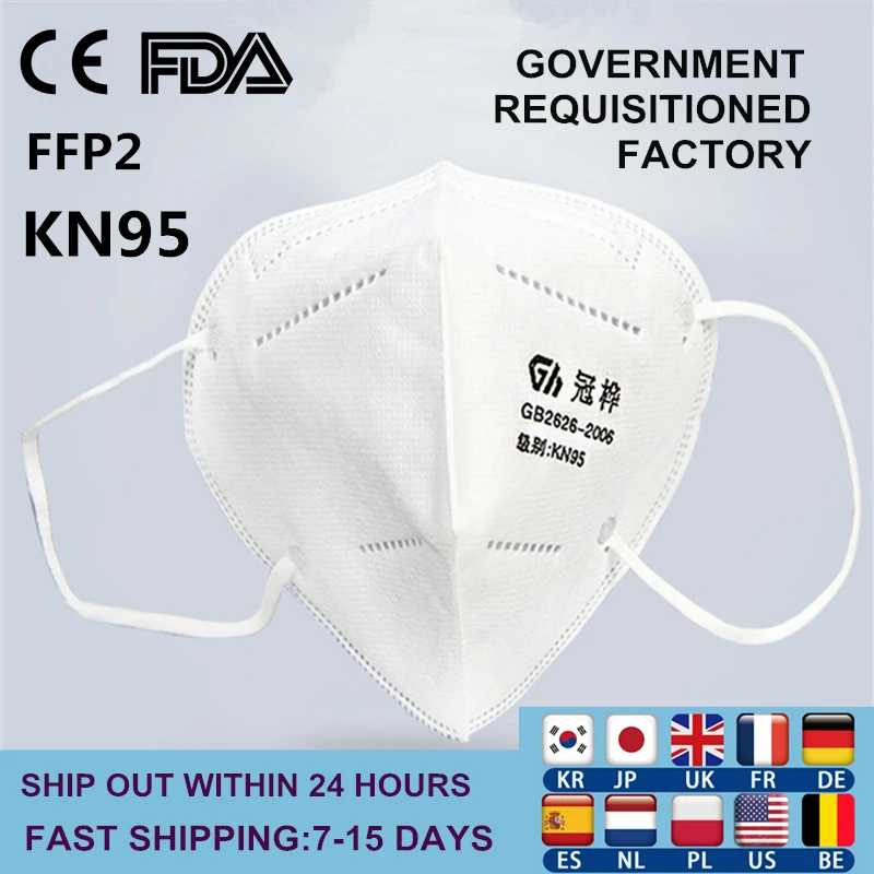 

CE FDA FFP2 N95 Mask KN95 Masks Mouth Face Masks N95 Anti Flu Protective PM2.5 Dust Mask Respirator Filter Cotton Reusable