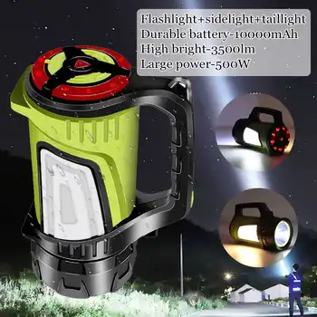 

Handheld Spotlight Portable USB Rechargeable LED Searchlight Lantern Flashlight Waterproof Spot lamp For Camping Hunting