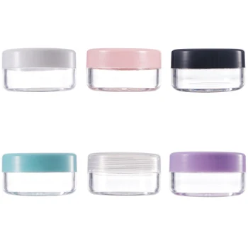 

6pcs 10g 15g 20g Refillable Small Colorful Pot Cosmetic Lip Balm Containers Makeup Pot Empty Eyeshadow Face Cream Jars