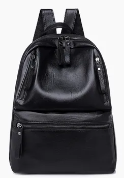 

Backpack Neutral Business Casual Backpack Travel Bag Black PU Leather Men's Fashion Shoulder Bag Youth Backpack Men Casual