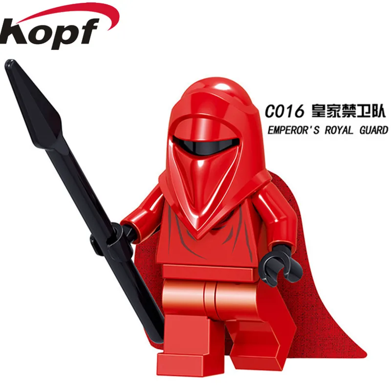 Одиночная строительных блоков космические Obi-Wan Kenobi императорские королевские охранники Дарт Вейдер фигурки для детей игрушки C015-022 - Цвет: C016 Without Box