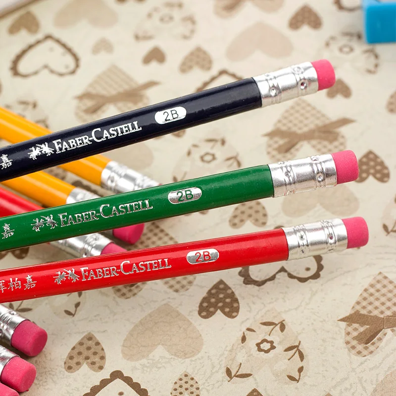 10 шт./компл. Германия Faber-Castell треугольный карандаш 1322 2H2B осмотр Начальная Школа Дети Карандаши Канцелярские Принадлежности