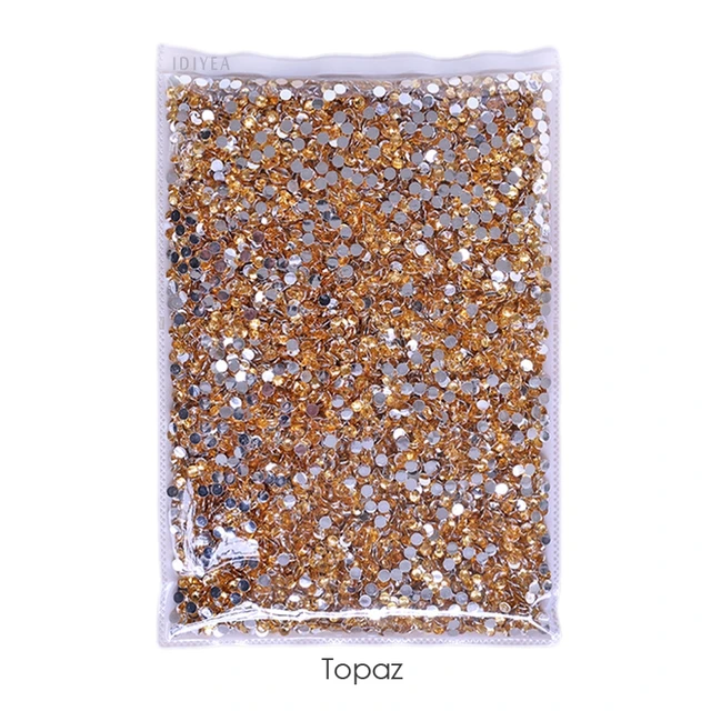 Wholesale Jelly AB Resin Non Hot Fix Rhinestones Cтразы Flatback Plastic Crystals Strass Glitters Stone Bulk Big Package for DIY Topaz