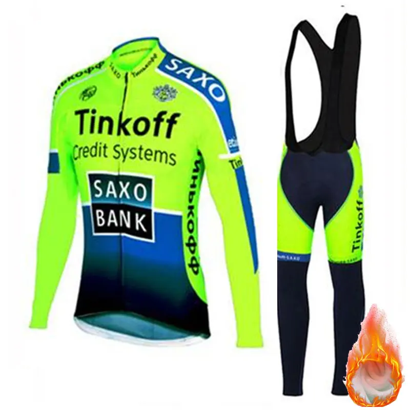Tinkoff pro Ropa ciclismo, теплый, зима,, теплый, Джерси, мужской, костюм, для верховой езды, комбинезон, комплект, флис, шерсть, Триатлон