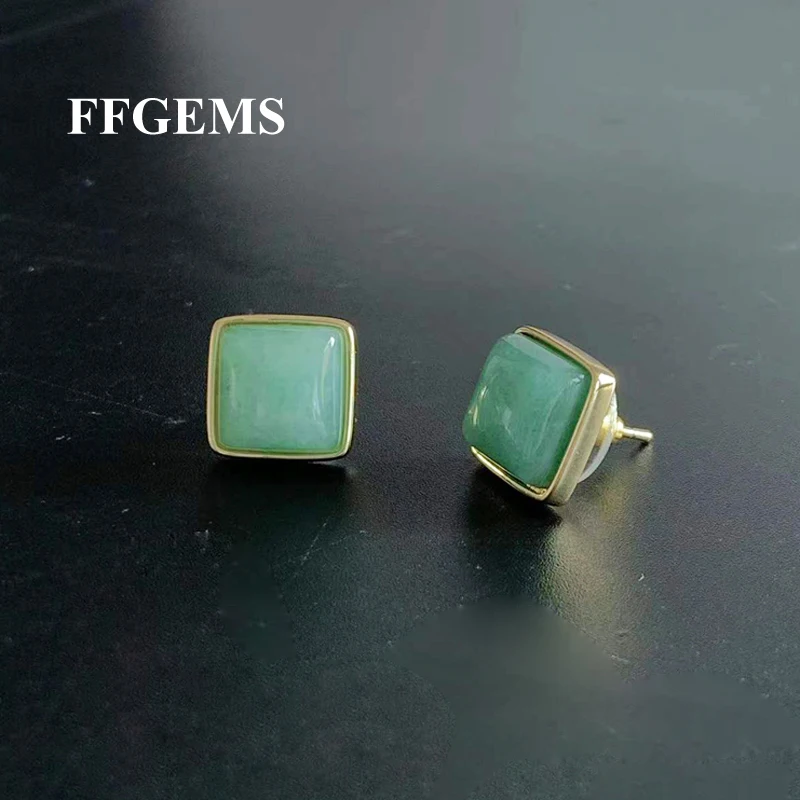 

FFGems Mystic 100% 925 Silver Sterling Natural Opal Earring Round 8mm Fine Jewelry For Women Wedding Engagement Gift Wholesale