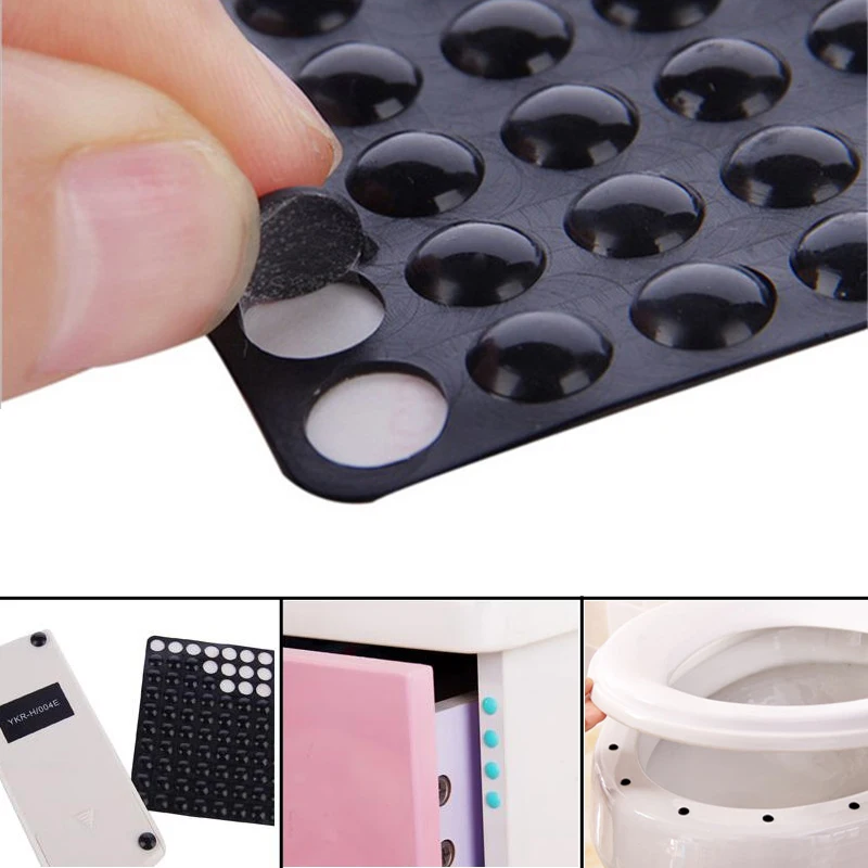 100 Pcs Wall Stickers Self Adhesive Buffer Bumper Toilets Drawer Door Cabinets Anti-collision Rubber Non Slip Silicone Feet Pad | Дом и сад