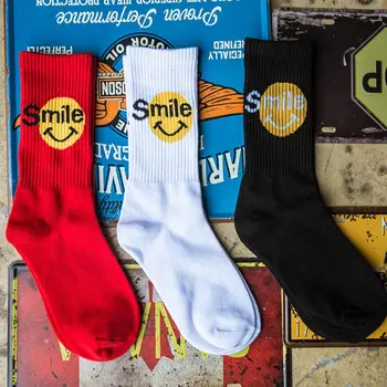 

Cotton Letter Harajuku Hip Hop Casual Sox Long Skateboard Socks Men's Street Boat Sock for Male Low Cotton Socks Art Male Sox