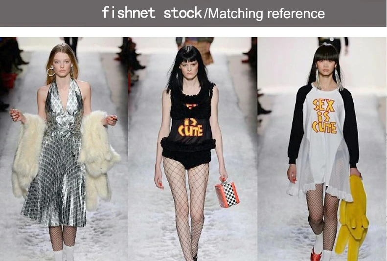 Fishnet Stockings Women Sexy Fish Net Over Knee Transparent Thigh High Nylon Long Plus Size Stretchy Black for Woman 35