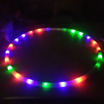 

LED Colorful Fitness Circle Performing Arts Abdominal Fat Loss Light Fitness Crossfit Foldable Sport Hoop Gym Fitness Equipments