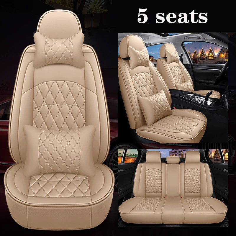 Car Seat Covers Full Set for MKZ 2007-2020 Leather Front and Rear