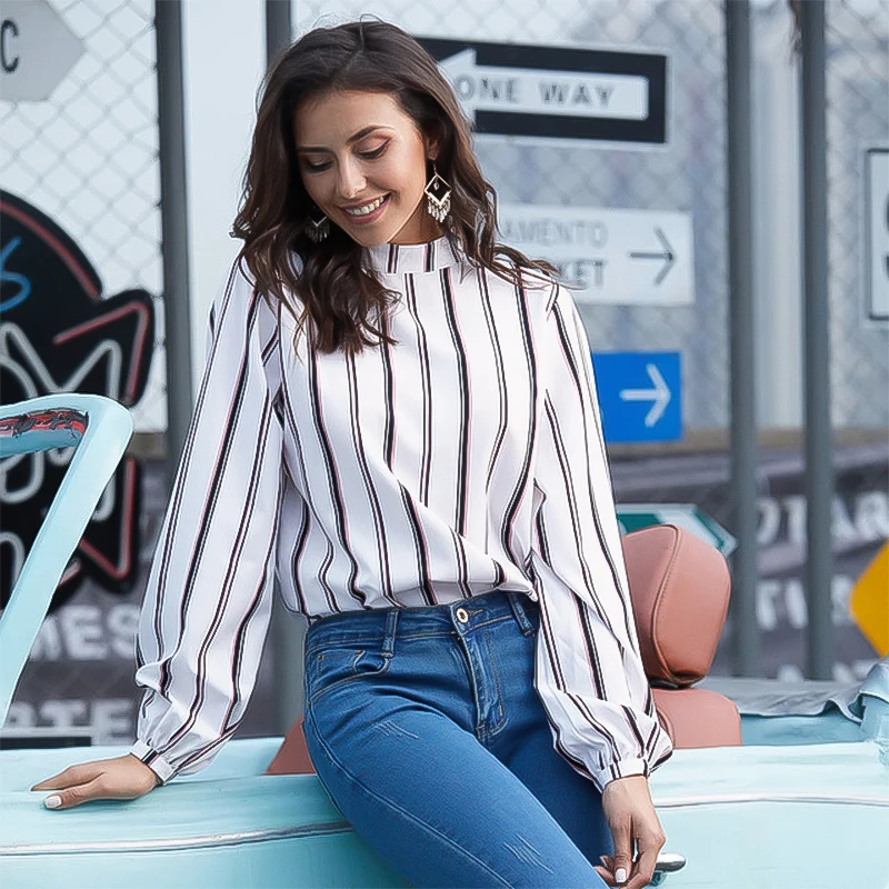 

Fashion Loose Striped Maternity Shirt Lantern Long Sleeve Shirt Womens Tops and Blouses Sexy Boho Style Maternity Wear