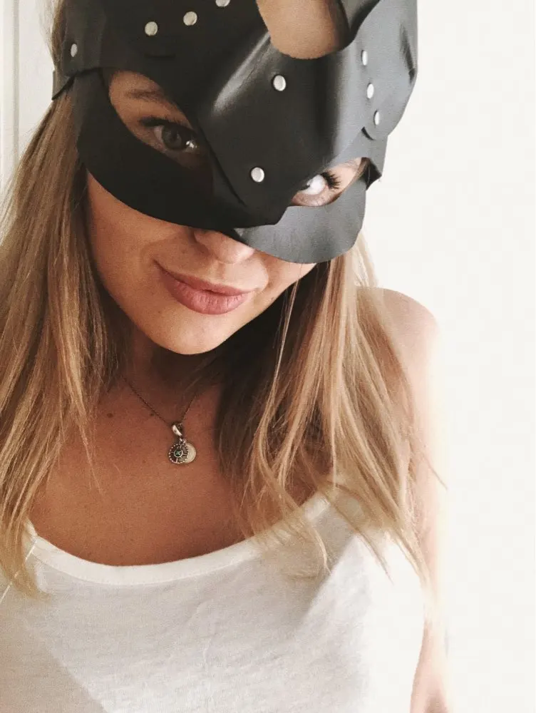 Косплей сексуальная маска «кошка» женский праздничный костюм для девочек ПВХ маски для связывания взрослых играть специальные кошачьи уши Регулируемый дизайн нижнее белье маски