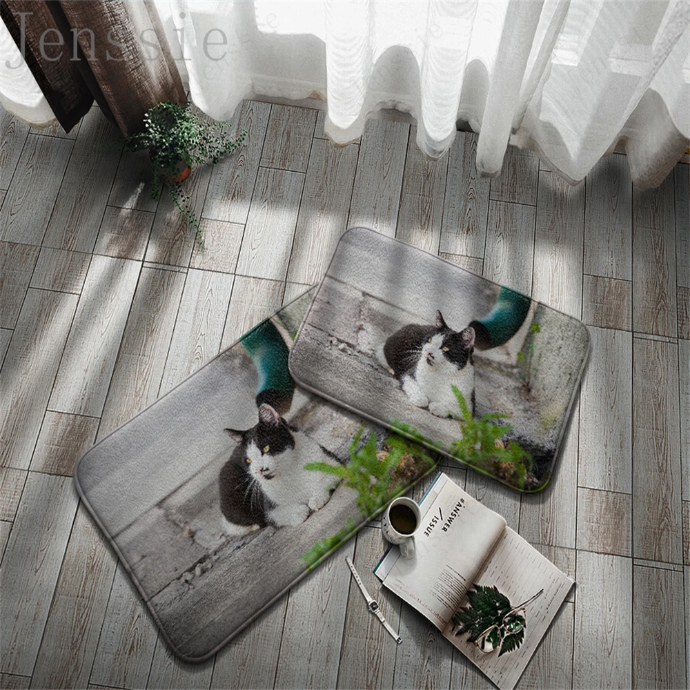 Anti-Skit Doormats Animals Soft Carpet Cat Pet 3D Printing Cute Floor Mat For Home Entrance Porch Kitchen Bedroom Decoration Rug Anti-Skit Doormats Animals Soft Carpet Cat Pet 3D Printing Cute Floor Mat For Home Entrance Porch Kitchen Bedroom Decoration Rug