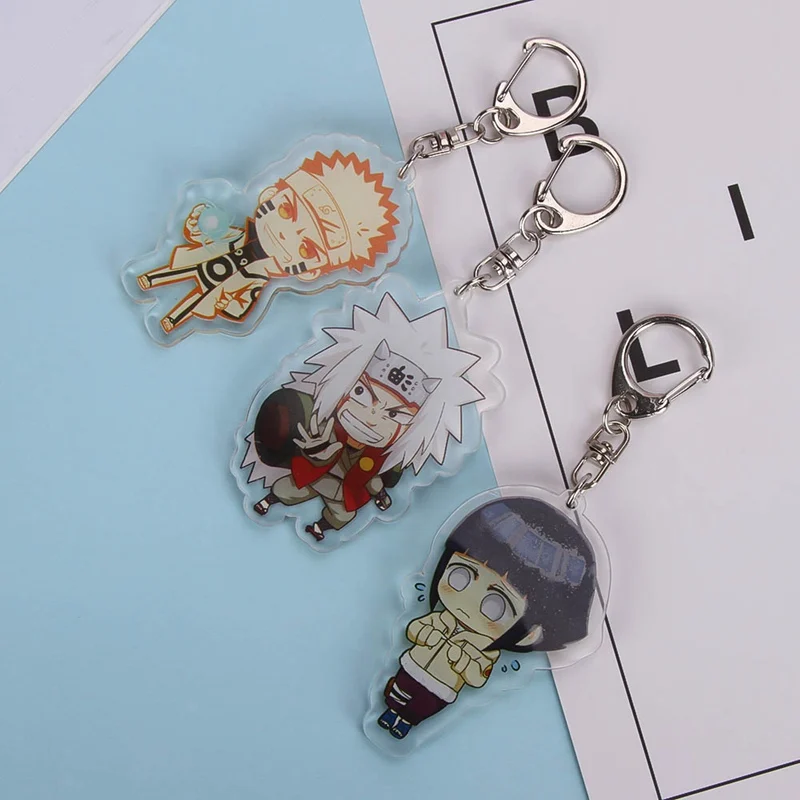 6 см аниме брелок Uzimaki Uchiha Sasuke Haruno Sakura Hyuga Hinata Rokku Rii Jiraya с принтом для