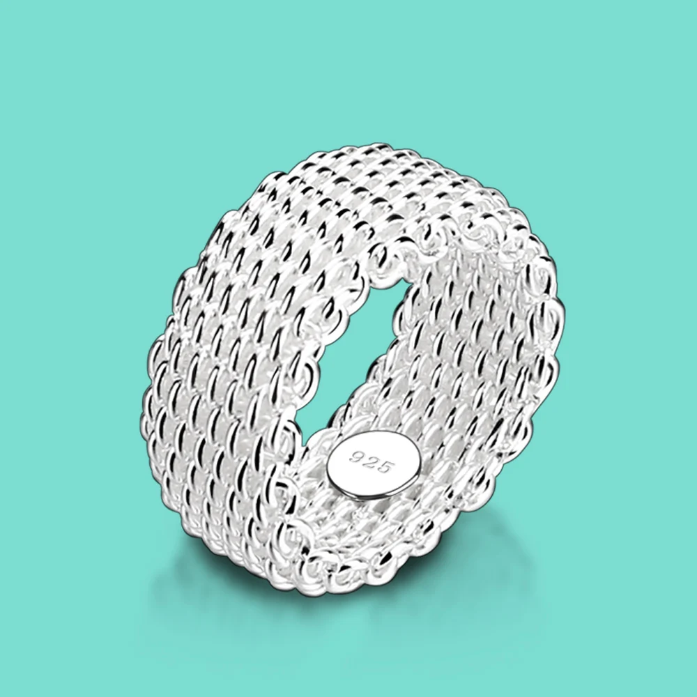Женское кольцо из серебра 925 пробы с плетением|ring female|925 sterling silver ringring |