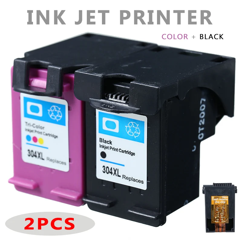 

2pcs Ink Cartridge 304XL Black/Color Ink Cartridges Replace For HP 304XL 5020 5030 for HP DeskJet 2620 2621 2622 Printer