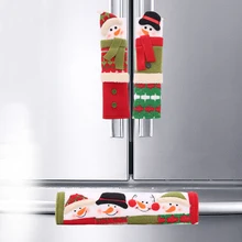 3 шт./компл. ручка холодильника покрывает микроволновую печь Посудомоечная машина ручка крышка Рождественский Декор Cubiertas de manija de nevera UYT магазин