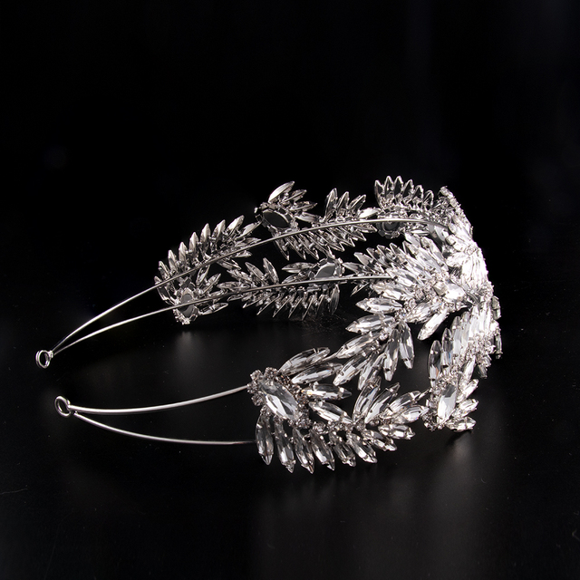 Baroque Hairband Silver Plated Crystal Hairband Women's Hairband Girl Gift Jewelry Bride Statement Hair Accessories