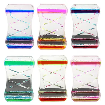 

Square Slide Mixed Floating Oil Liquid Motion Hourglass Timer Sensory Toy