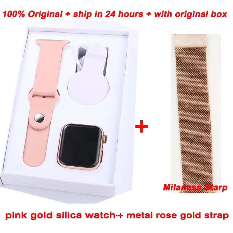 pink add rose Greentiger A5 Max Смарт часы Полный сенсорный Пульс измеритель артериального давления водонепроницаемый трекер F10 спортивные Smartwatch VS iwo 8 9 B57 W34 F8 - Цвет: pink add rose