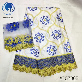 

LIULANZHI new design african jaquard cotton riche bazin fabric dress sewing hot selling african bazin brocade ML57B05