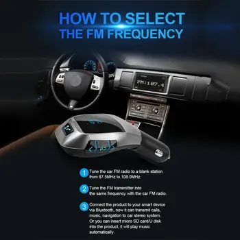 

Wireless Bluetooth FM Hands-free Car Kit LCD Transmitter MP3 Player USB Charger