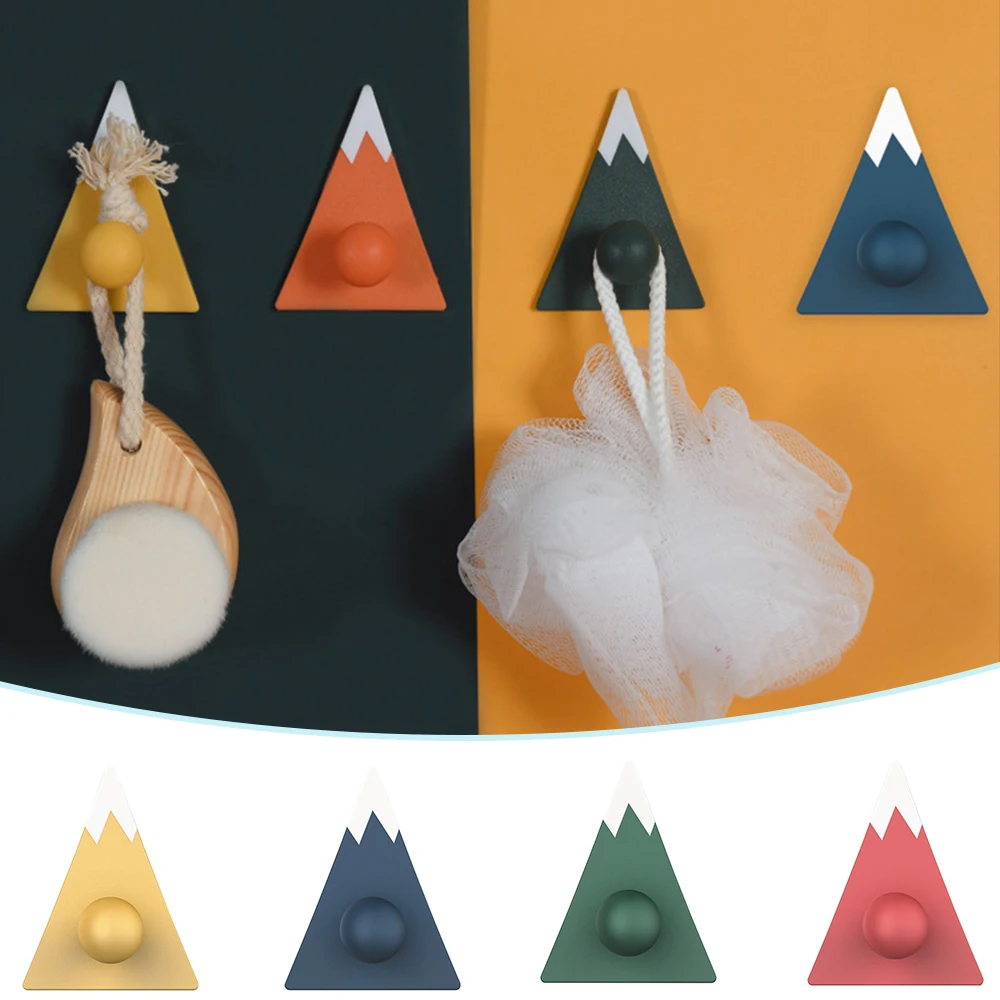 4 stücke Nordic Kleiderbügel Berg Form Wand Montiert Mantel Haken Selbst Klebe Haken Für Kleidung Kinder Zimmer Dekorative Kleiderbügel_voghion.com