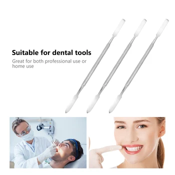 

3pcs Stainless Steel Mixing Spatula Tool Dental Material Spatuler Rod Dentist Tools Teeth Whitening Scrapers Oral Care Tools