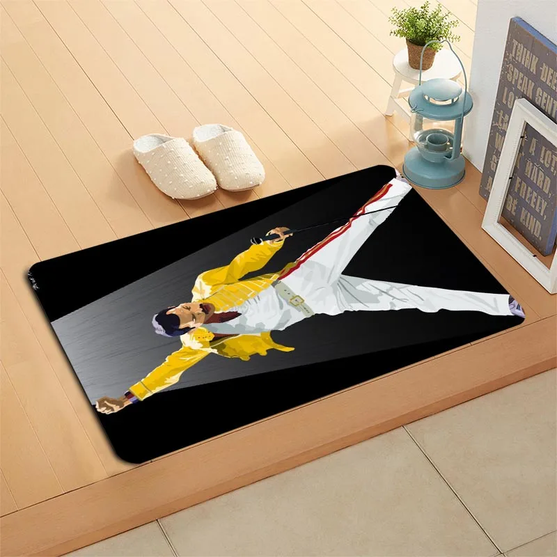 Пользовательские Freddie Mercury коврик пол/ванна/кухня/пляж фланель губка ткань 3D печатных мохнатые украшения для спальни