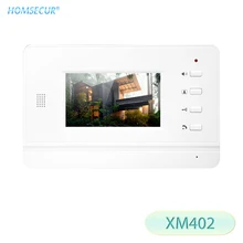 HOMSECUR 4," TFT lcd белый внутренний монитор XM402 для видео дверной телефон системы