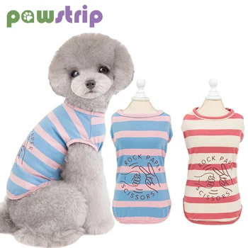 

Spring Summer Dog Vest Rock Paper Scissors Printing Pet Dogs Clothes Thin Section Cute Style Puppy T-shirt for Small Dog
