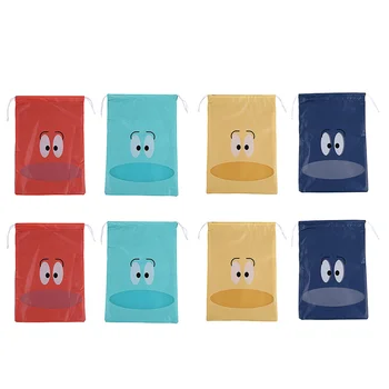 

8pcs Clear Waterproof EVA Drawstring Bags String Bags for Travel Outdoor Men