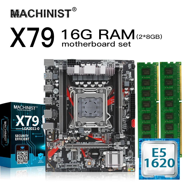 Материнская плата X79 для настольного компьютера LGA 2011 комплект с процессором Xeon E5